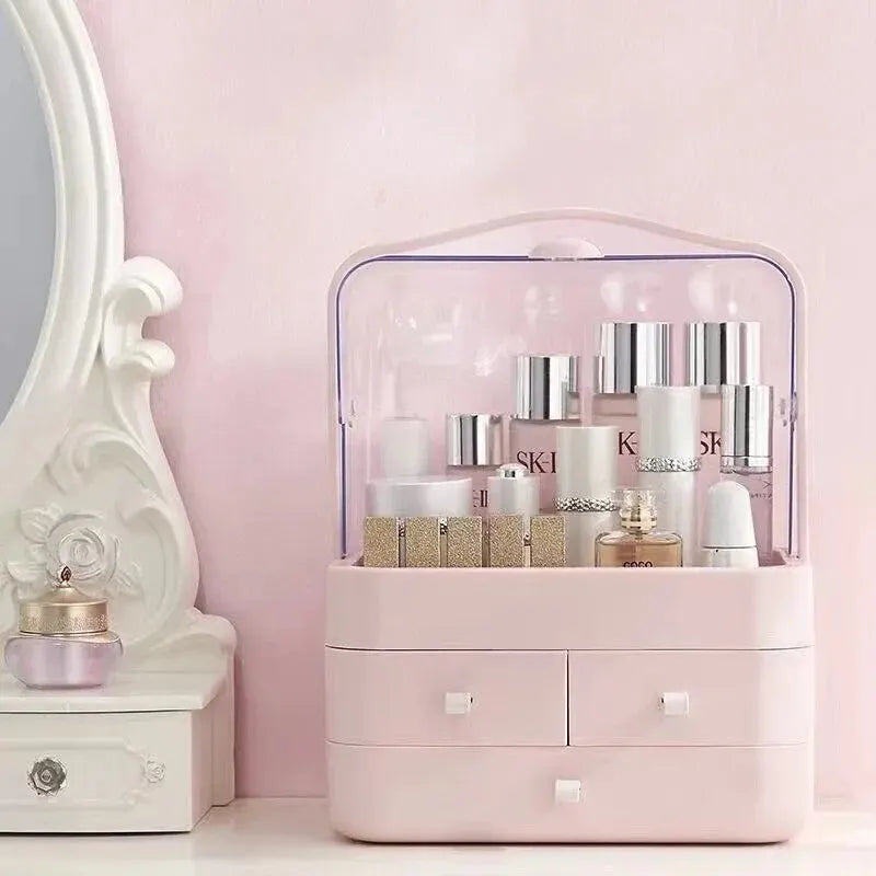 Trendy Dustproof Drawer-style Cosmetic Storage Box Desktop Organizer
