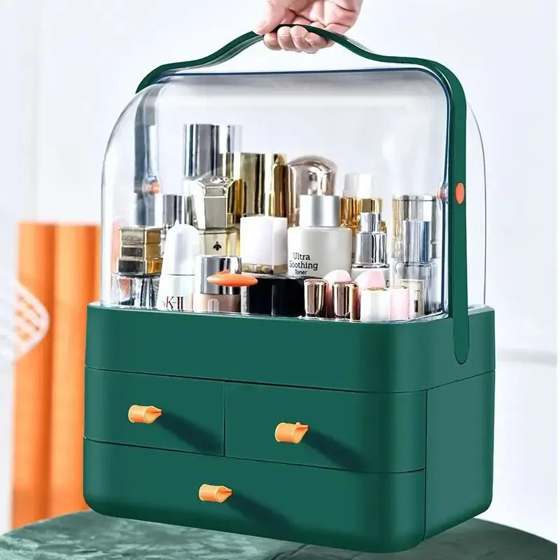 Trendy Dustproof Drawer-style Cosmetic Storage Box Desktop Organizer