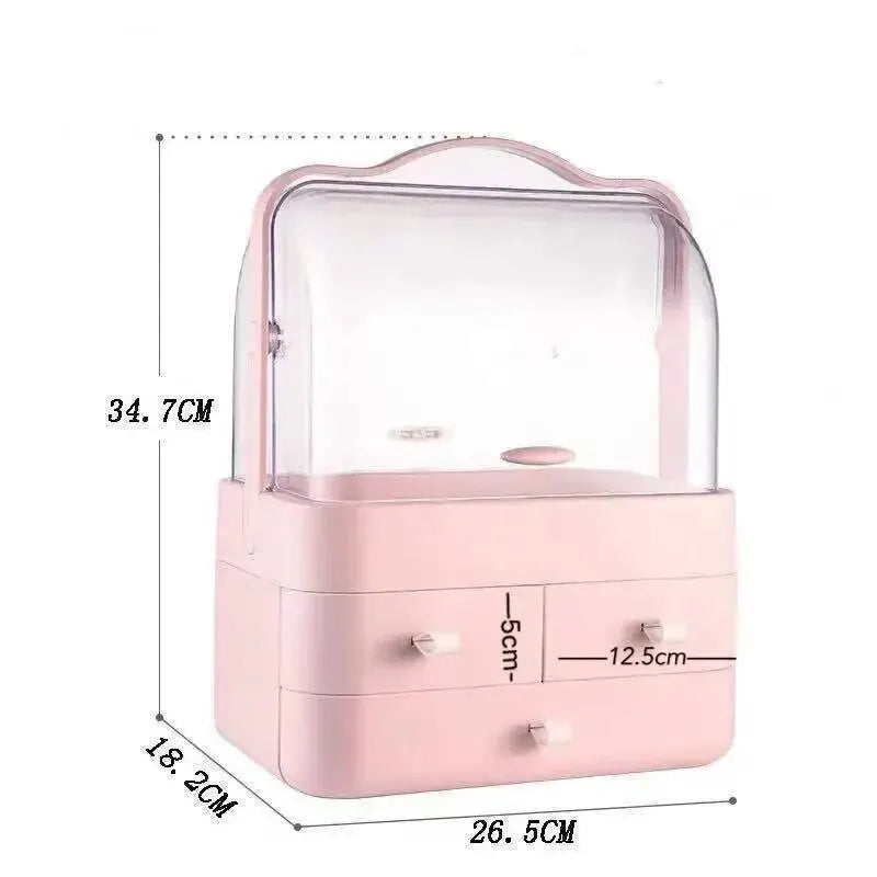 Trendy Dustproof Drawer-style Cosmetic Storage Box Desktop Organizer