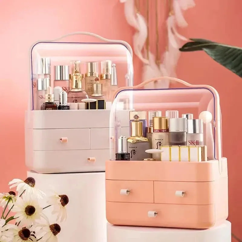 Trendy Dustproof Drawer-style Cosmetic Storage Box Desktop Organizer